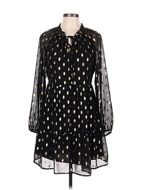 Kirundo Black & Gold Polka Dot Shimmer Dress - Size M